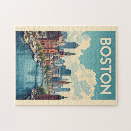 Boston Massachusetts Puzzle (Horizontal)