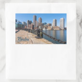 Boston Massachusetts Rechteckiger Aufkleber (Tasche)