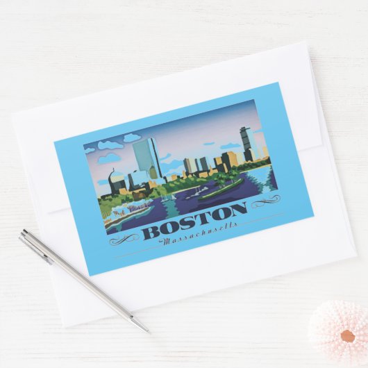 Boston, Massachusetts Rechteckiger Aufkleber (Umschlag)