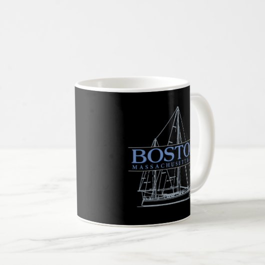 Boston Massachusetts Sailing Kaffeetasse (VorderseiteRechts)
