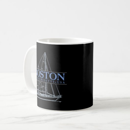 Boston Massachusetts Sailing Kaffeetasse (Vorderseite Links)
