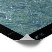 Boston, Massachusetts Satellitenposter Poster (Ecke)