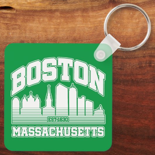 Boston, Massachusetts Schlüsselanhänger (Rückseite)