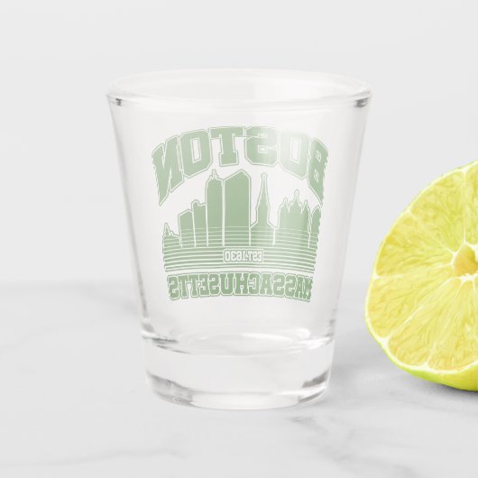 Boston, Massachusetts Schnapsglas (Rückseite)