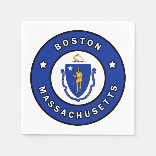 Boston Massachusetts Serviette (Vorderseite)