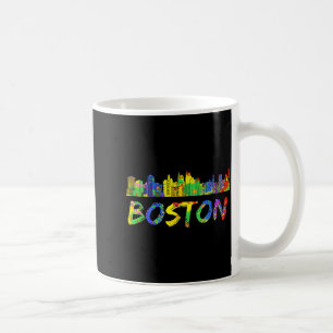 Boston Massachusetts-Shirt Skyline-Malerei Vintage Kaffeetasse