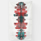 Boston Massachusetts Skyline Banner (Vertikal)