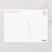 Boston, Massachusetts, Skyline bei Nachtkarte Postkarte (Rückseite)