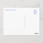 Boston Massachusetts Skyline bei Sunset Post Card Postkarte (Rückseite)