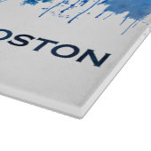 Boston Massachusetts Skyline Blue Schneidebrett (Ecke)