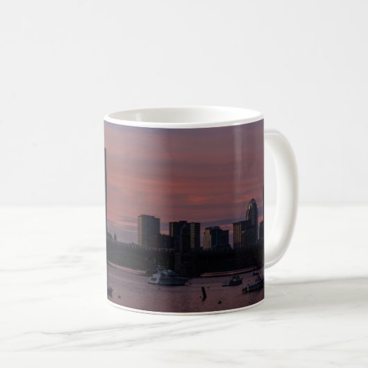 Boston Massachusetts Skyline Coffee Mug Kaffeetasse (VorderseiteRechts)