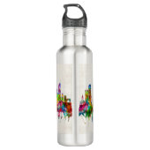 Boston Massachusetts Skyline Edelstahlflasche (Rückseite)