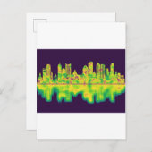 Boston Massachusetts Skyline Einladungspostkarte (Vorne/Hinten)