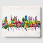 Boston Massachusetts Skyline Gästebuch (Rückseite)