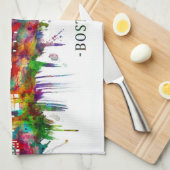 Boston Massachusetts Skyline Geschirrtuch (Viertel Falte)