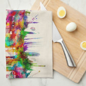 Boston Massachusetts Skyline Geschirrtuch (Viertel Falte)