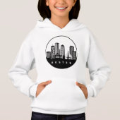 Boston Massachusetts Skyline Hoodie (Vorderseite)