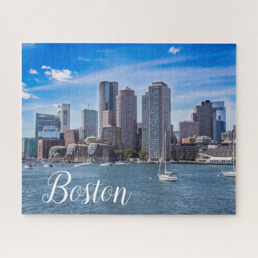 Boston Massachusetts Skyline Jigsaw Puzzle (Horizontal)