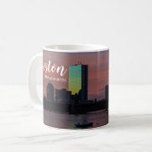 Boston Massachusetts Skyline Kaffeetasse Souvenir (Vorderseite Links)