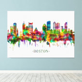 Boston Massachusetts Skyline Leinwanddruck (Insitu (Holzboden))