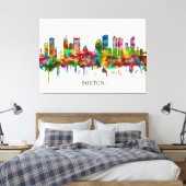 Boston Massachusetts Skyline Leinwanddruck (Insitu (Schlafzimmer))