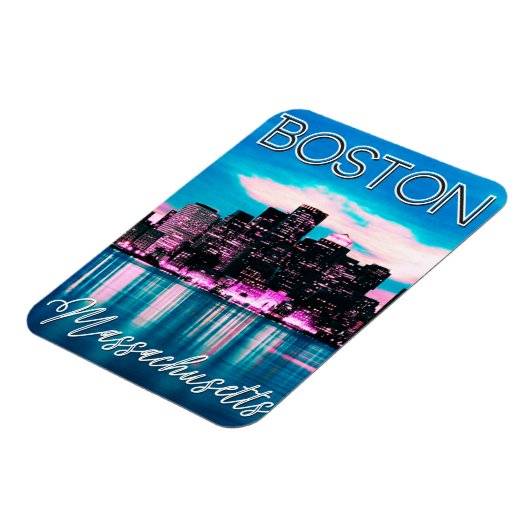 Boston Massachusetts Skyline Magnet (Linke Seite)