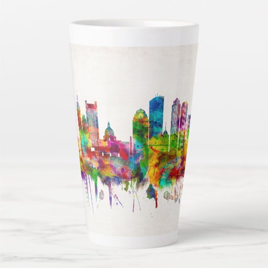 Boston Massachusetts Skyline Milchtasse (Vorderseite)