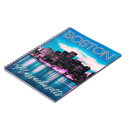 Boston Massachusetts Skyline Notizblock (Linke Seite)