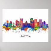 Boston Massachusetts Skyline Poster (Vorne)