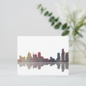Boston Massachusetts Skyline Postkarte (Stehend Vorderseite)