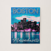 Boston Massachusetts Skyline Puzzle (Vertikal)