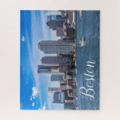 Boston Massachusetts Skyline Puzzle (Vertikal)