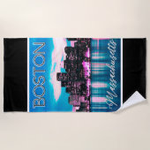 Boston Massachusetts Skyline Strandtuch (Vorderseite)