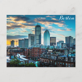 Boston Massachusetts Skyline Travel Foto Postkarte