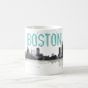 BOSTON MASSACHUSETTS SKYLINE - trinkende Tasse