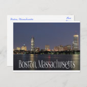Boston Massachusetts Skyline - USA Postkarte (Vorne/Hinten)