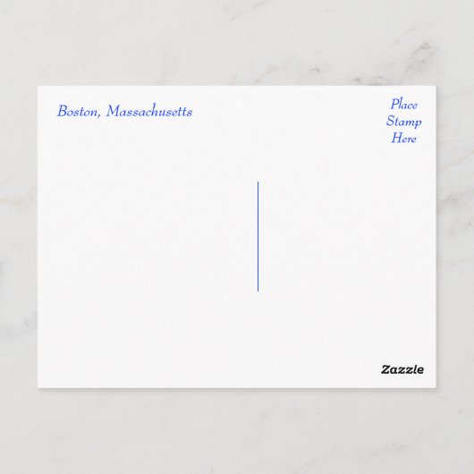 Boston Massachusetts Skyline - USA Postkarte (Rückseite)