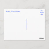 Boston Massachusetts Skyline USA - Zakim Bridge Postkarte (Rückseite)