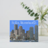 Boston, Massachusetts, Skyline Vereinte Staaten Postkarte (Stehend Vorderseite)