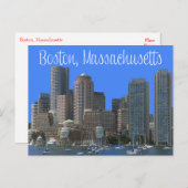 Boston, Massachusetts, Skyline Vereinte Staaten Postkarte (Vorne/Hinten)