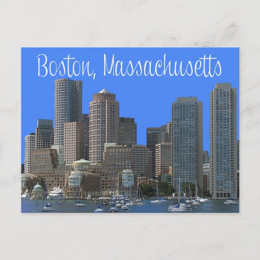 Boston, Massachusetts, Skyline Vereinte Staaten Postkarte (Vorderseite)