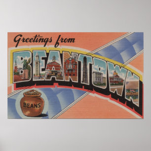 Boston, Massachusetts (Stadt Bean) Poster