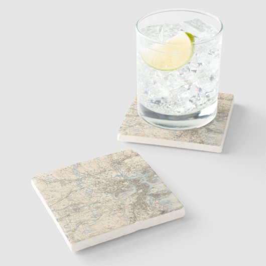 Boston, Massachusetts Steinuntersetzer (Seitenansicht)