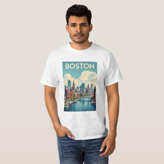 Boston Massachusetts T-Shirt (Vorne ganz)