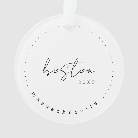 Boston, Massachusetts Travel United Staaten Simple Ornament (Vorderseite)