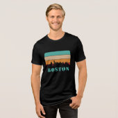 Boston Massachusetts Tri-Blend Shirt (Vorderseite voll)