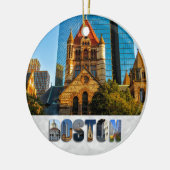 Boston Massachusetts Trinity Church Copley Square Keramik Ornament (Links)
