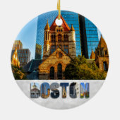 Boston Massachusetts Trinity Church Copley Square Keramik Ornament (Hinten)