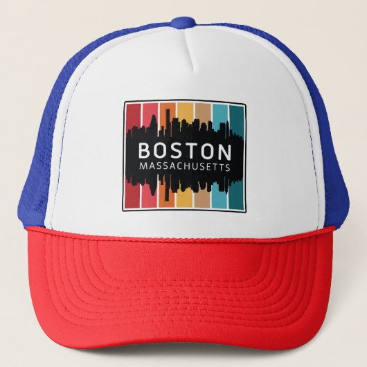 Boston Massachusetts Truckerkappe (Vorderseite)