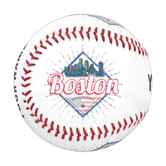 Boston Massachusetts United Staaten Vintag USA Baseball (Vorderseite Links)